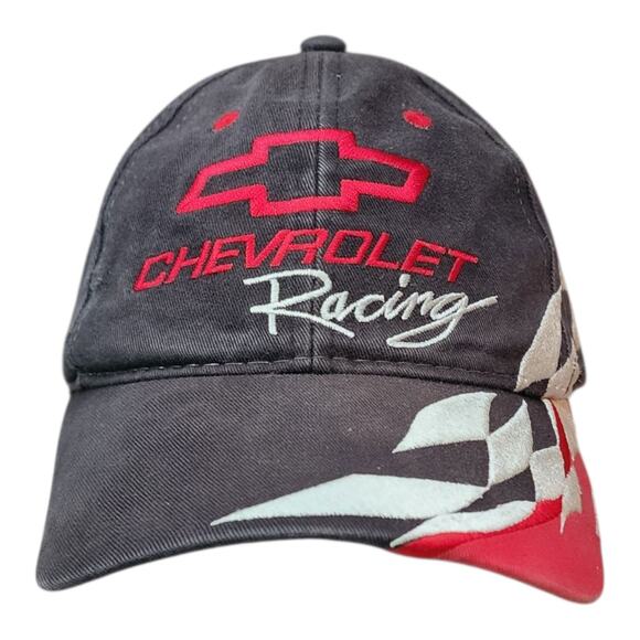 Vintage Chevrolet Chevy Bow Tie Racing Cap Hat Nascar Embroidered Adjustable - Picture 1 of 6